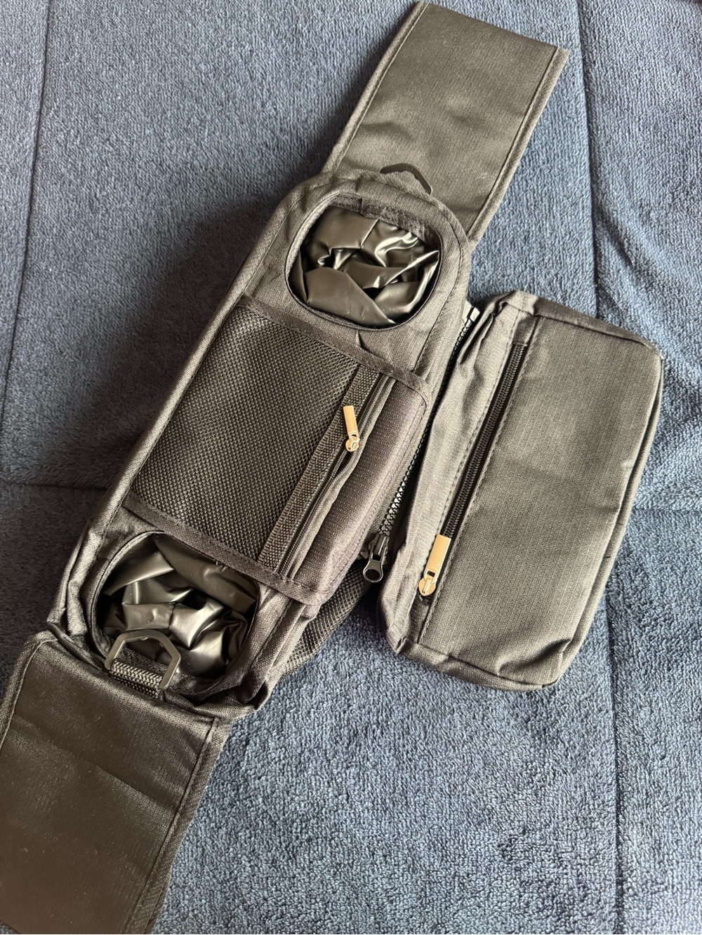 Black Utility Organizer Stroller Bag with Multiple Pockets